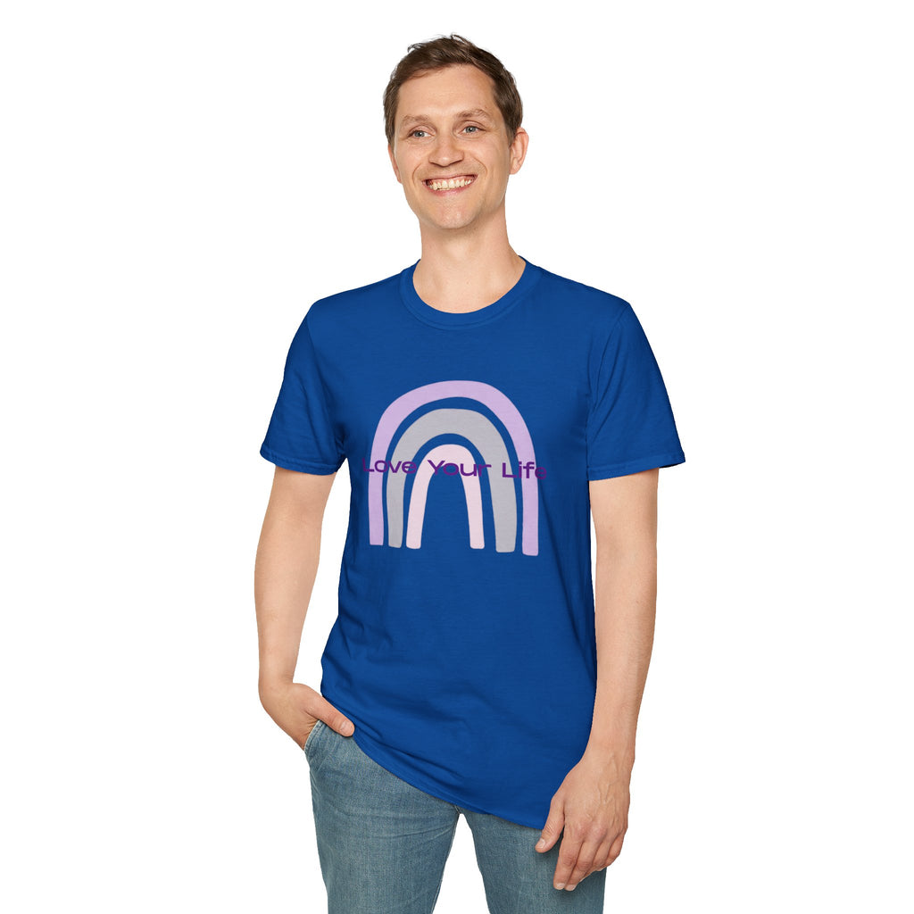 Love Your Life Rainbow T-Shirt — Pastel Retro Positive Tee