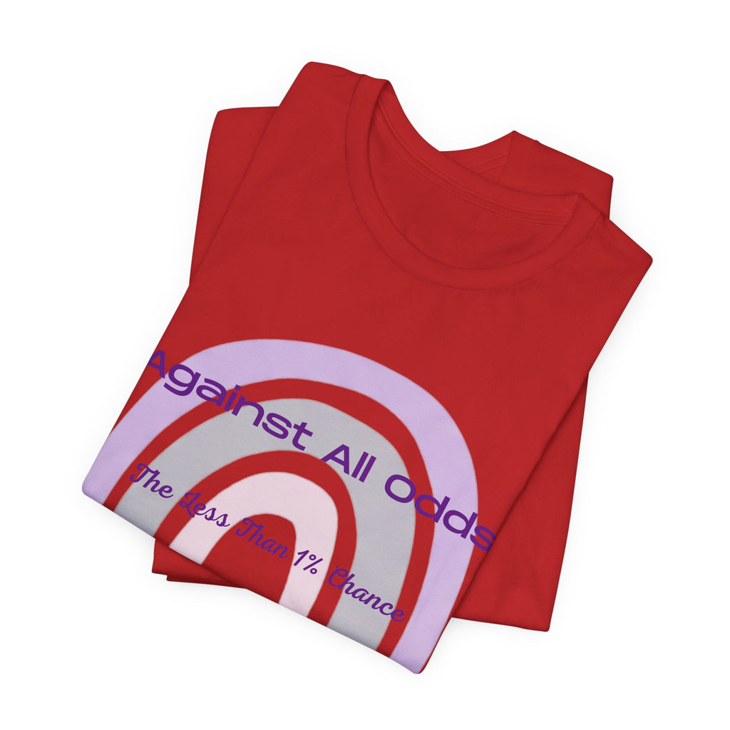 T-Shirt — "Against All Odds" Lavender Rainbow Inspirational Tee