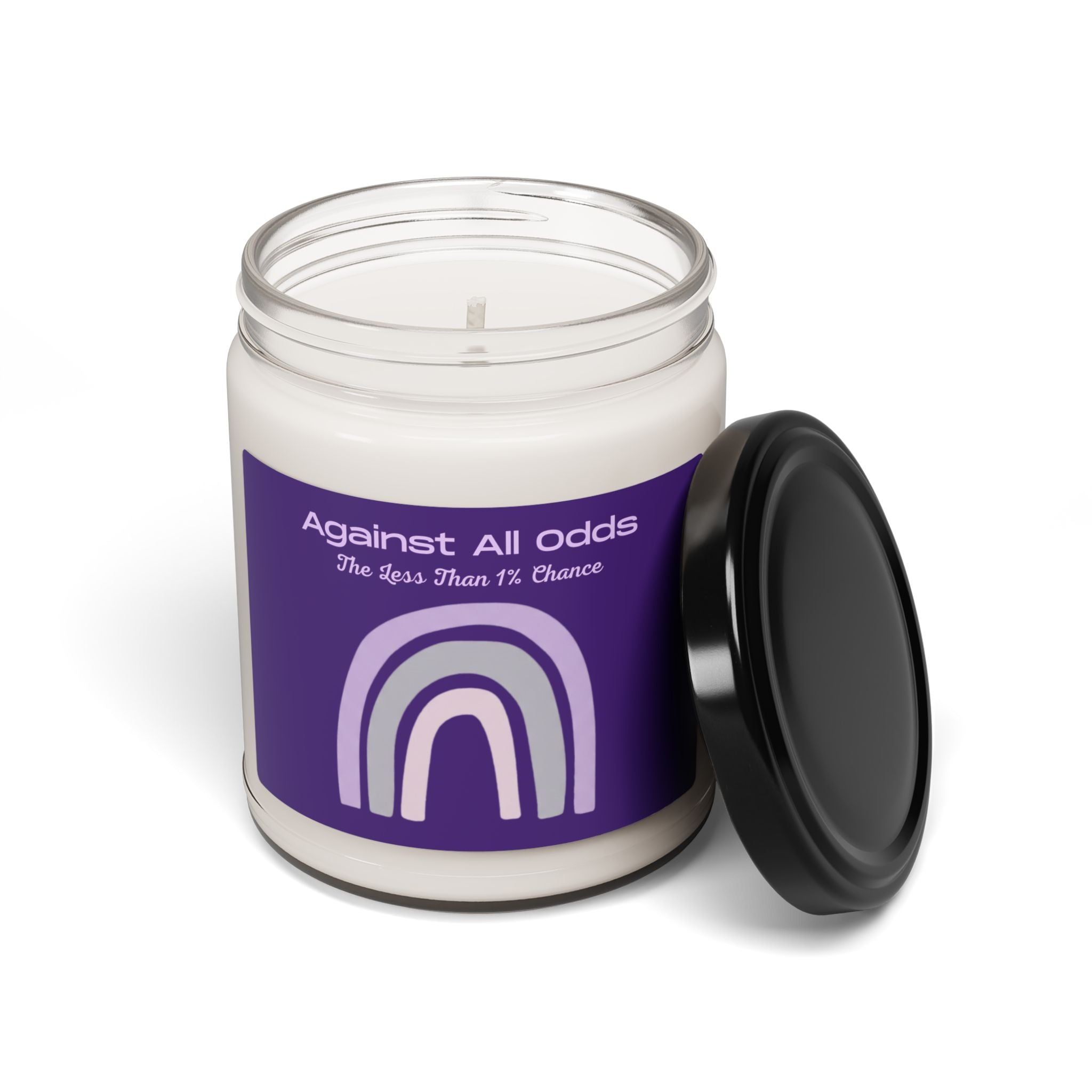 Soy Candle — "Against All Odds" Inspirational Scented Candle (9 oz)