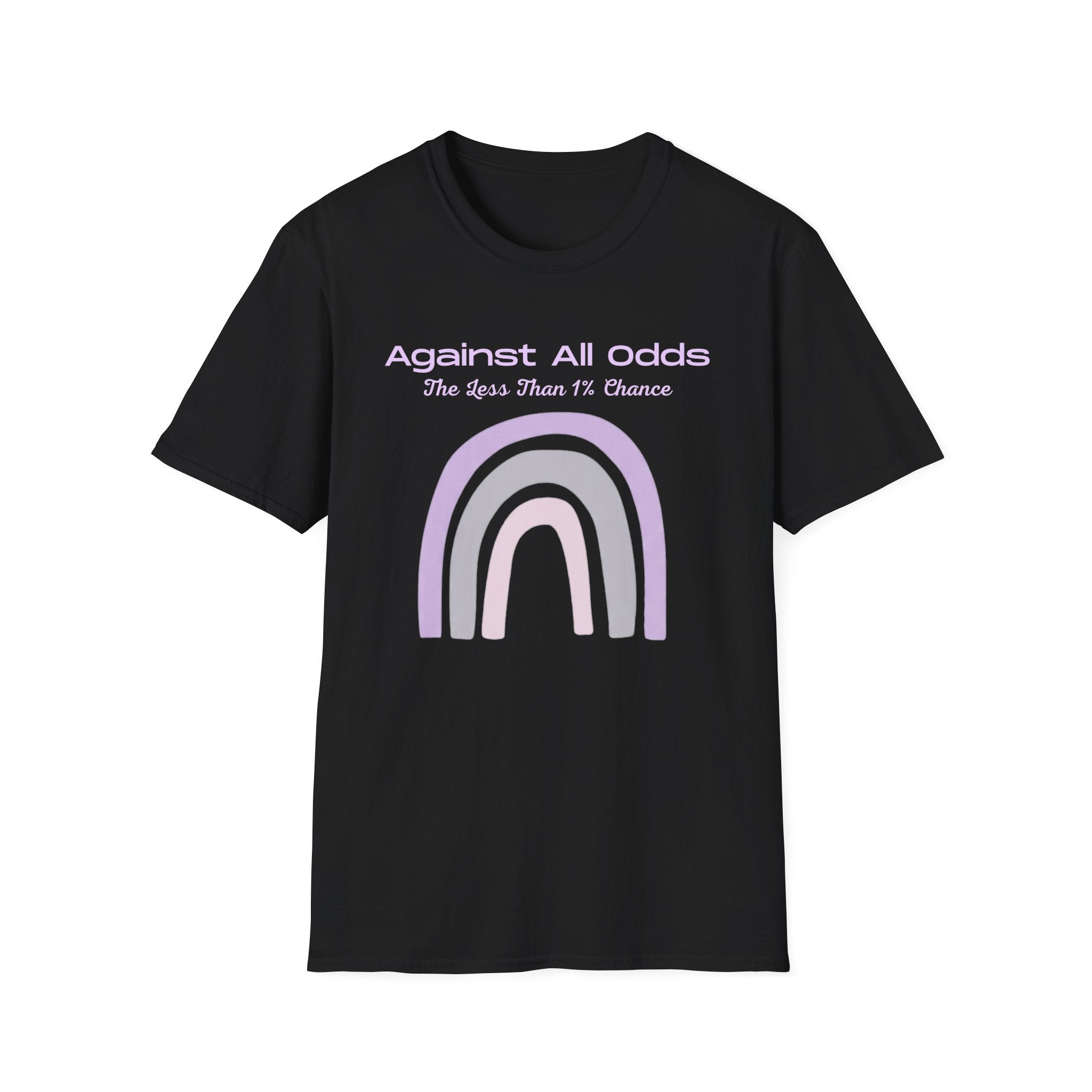 Against All Odds Rainbow T-Shirt — Pastel Inspirational Tee