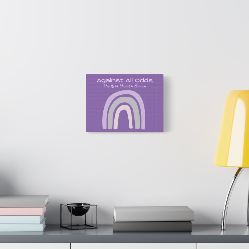 Against All Odds Purple Rainbow Canvas Wall Art — "The Less Than 1% Chance"