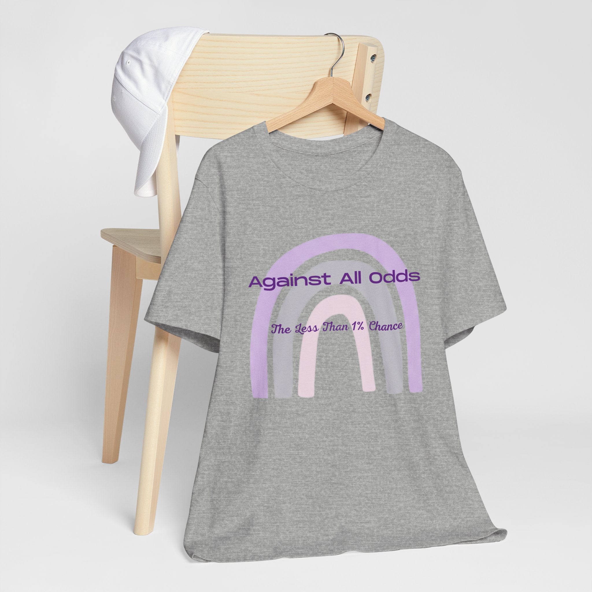 T-Shirt — "Against All Odds" Lavender Rainbow Inspirational Tee