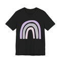 Pastel Rainbow Tee — Minimal Lavender & Blush Graphic T-Shirt