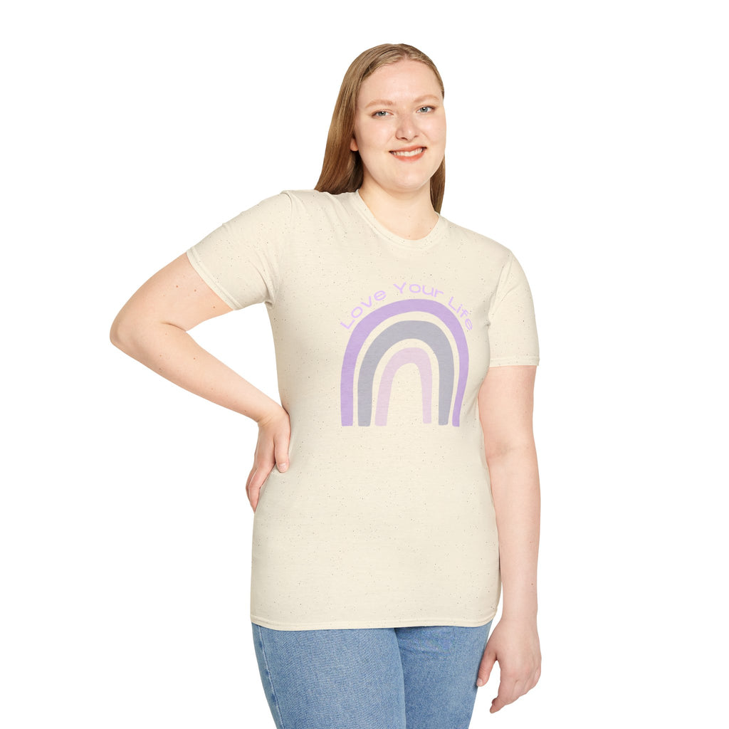 Love Your Life Rainbow T-Shirt — Pastel Retro Positive Tee
