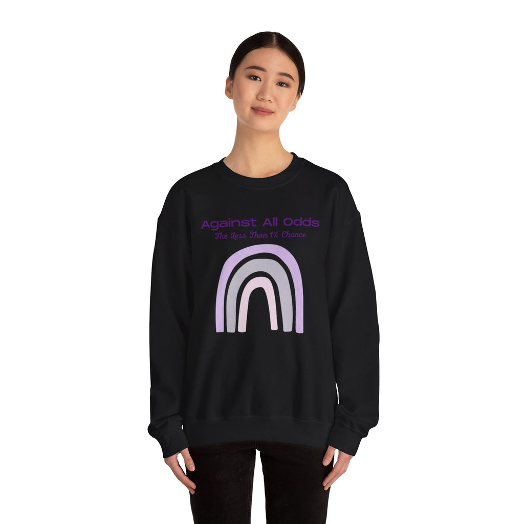 Crewneck Sweatshirt — "Against All Odds" Pastel Rainbow Inspirational Pullover