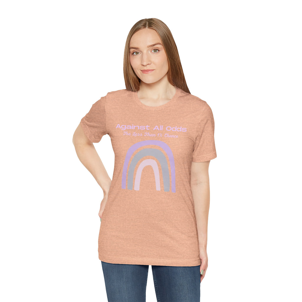 Against All Odds Rainbow Tee — Pastel Inspirational Graphic T-Shirt