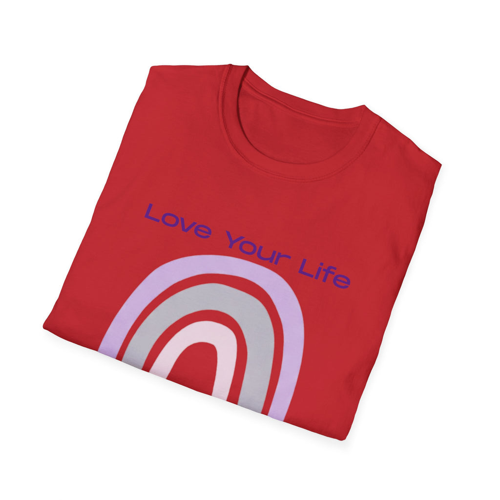 Love Your Life Rainbow T-Shirt — Soft Pastel Everyday Tee