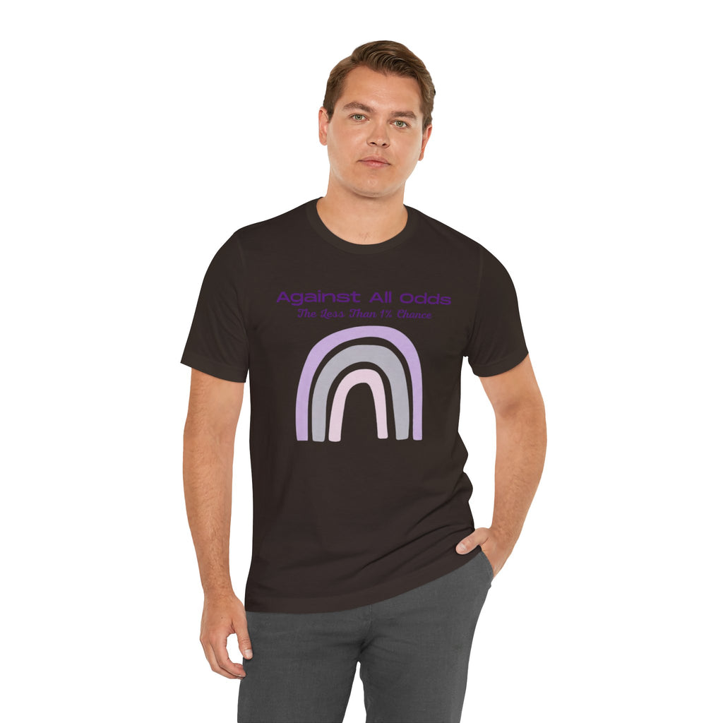 Against All Odds Rainbow Tee – Inspirational Pastel Graphic Shirt