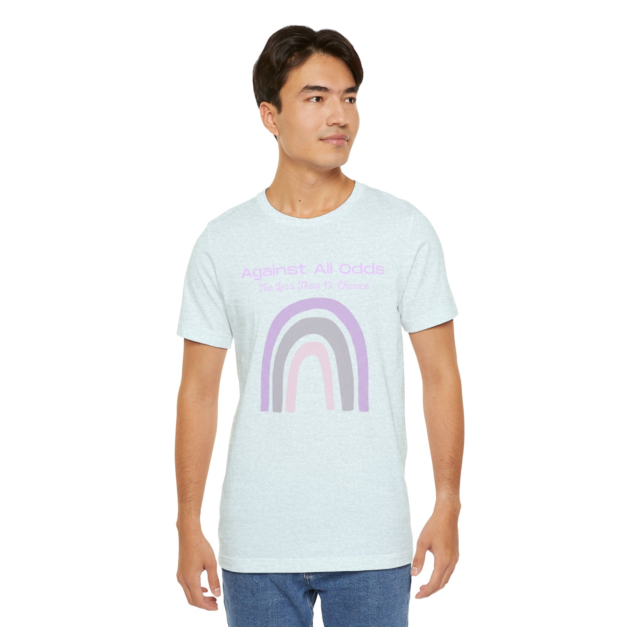 Against All Odds Rainbow Tee — Pastel Inspirational Graphic T-Shirt