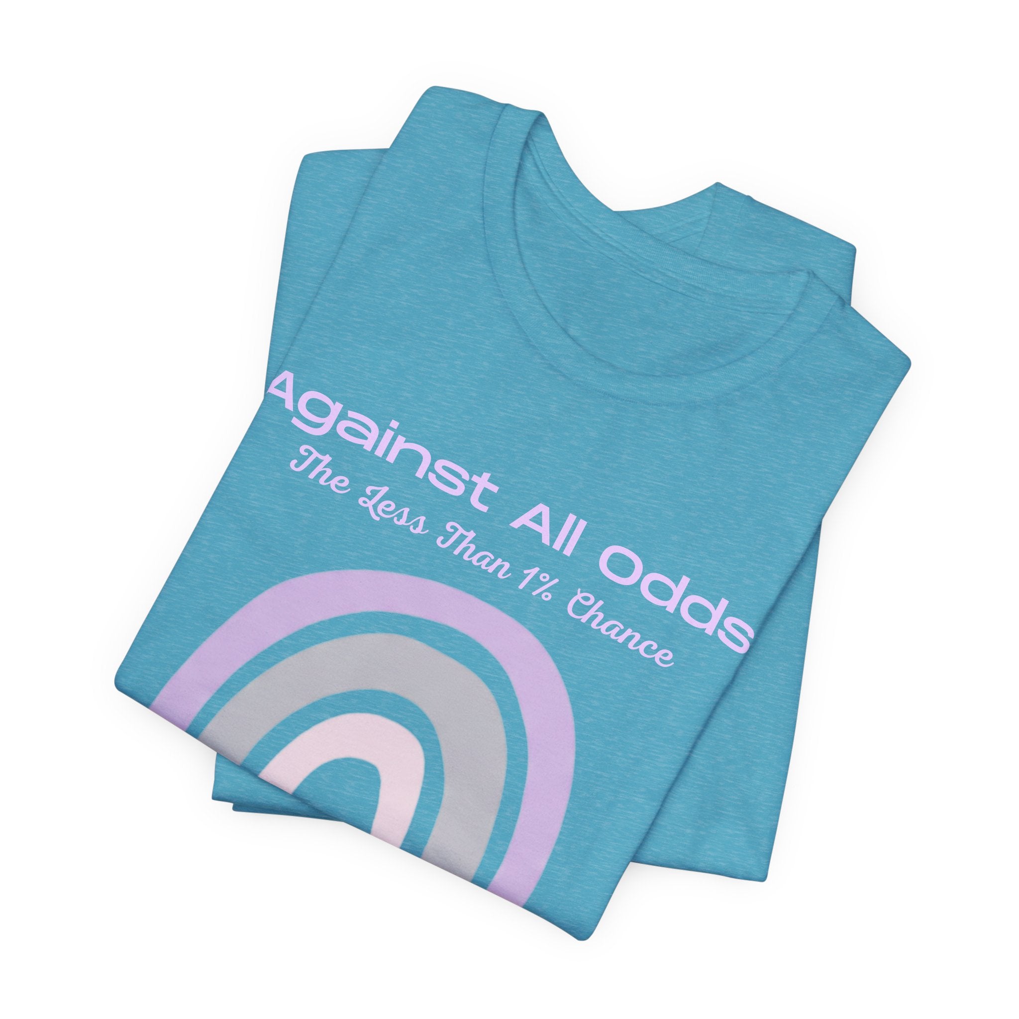 Against All Odds Rainbow Tee — Pastel Inspirational Graphic T-Shirt