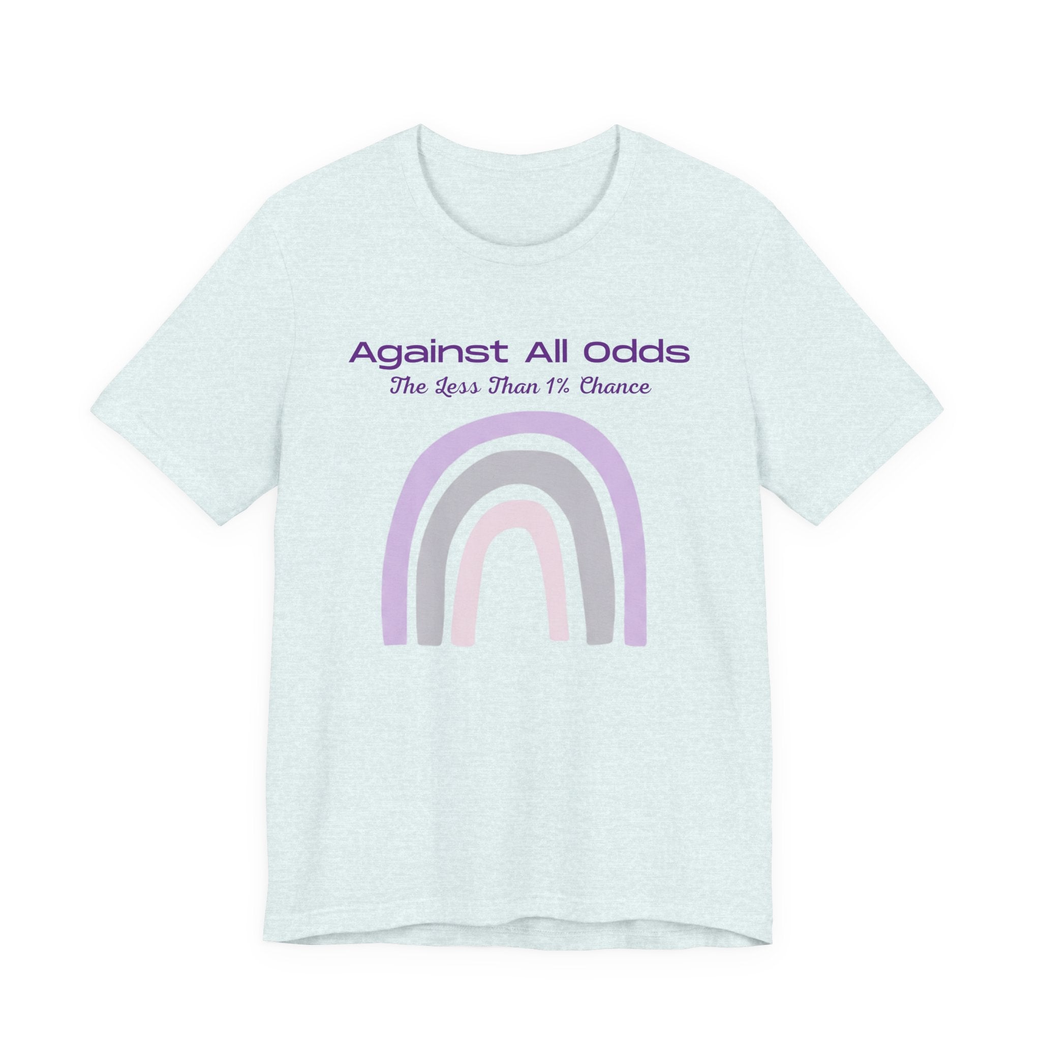 Against All Odds Rainbow Tee – Inspirational Pastel Graphic Shirt