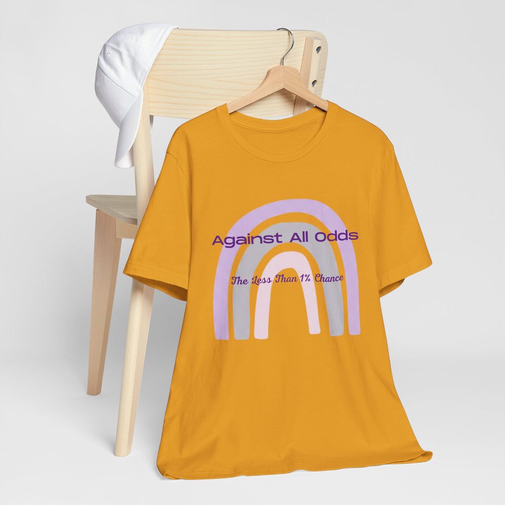 T-Shirt — "Against All Odds" Lavender Rainbow Inspirational Tee