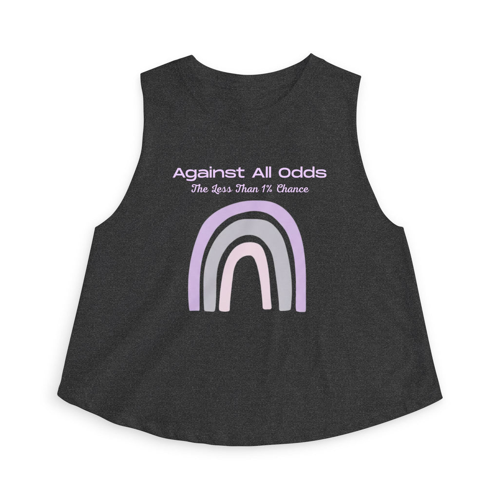 Against All Odds Rainbow Crop Top — Inspirational Pastel Graphic Tank