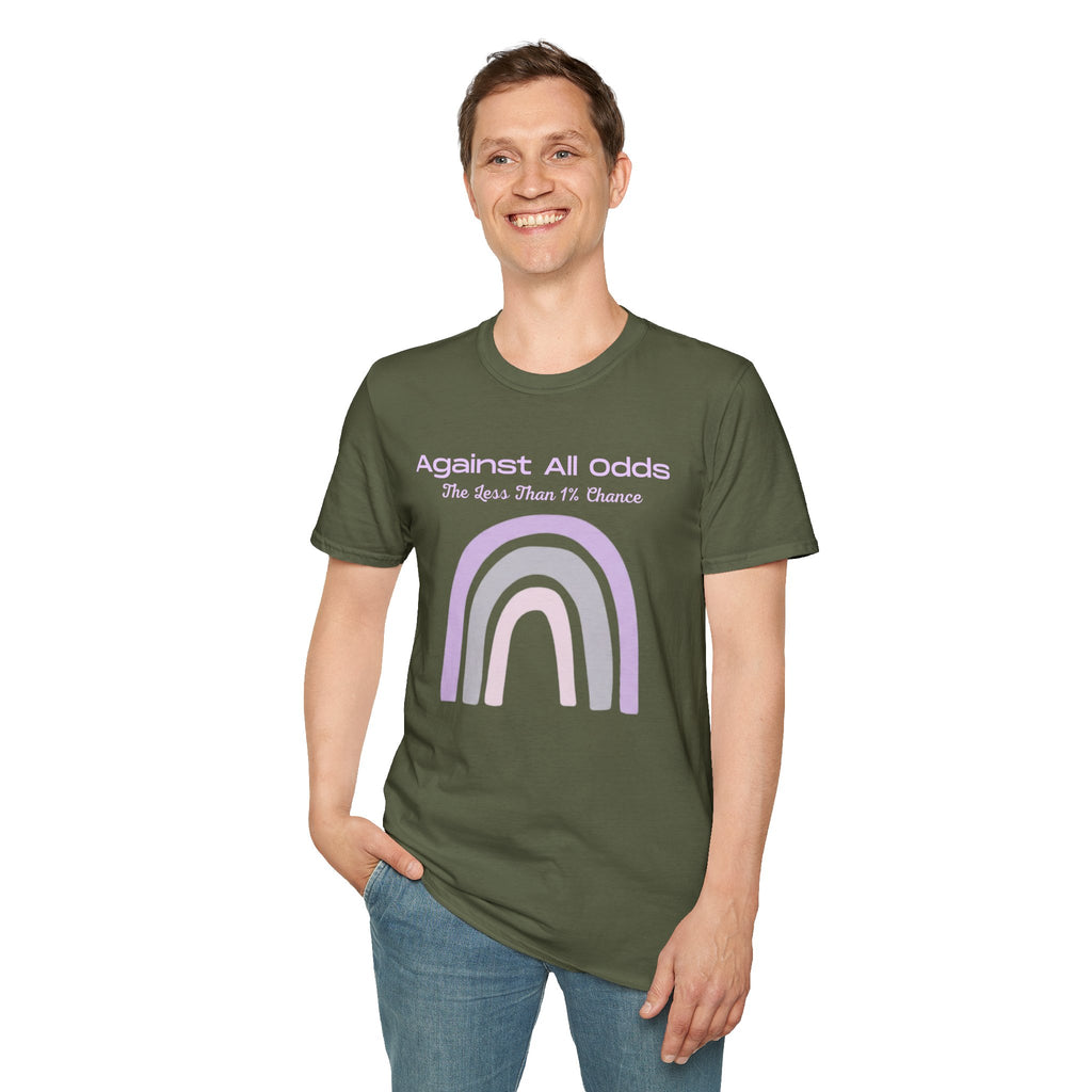 Against All Odds Rainbow T-Shirt — Pastel Inspirational Tee