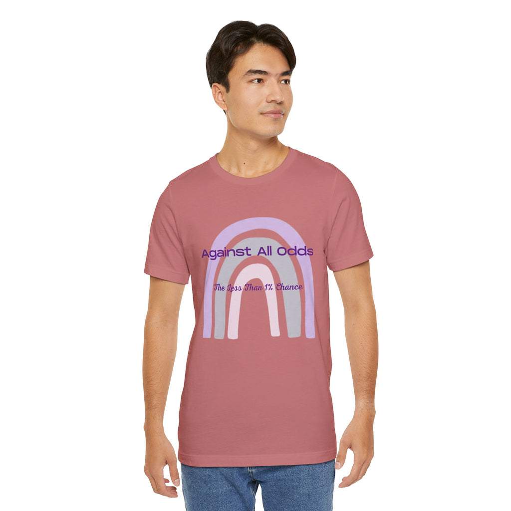 T-Shirt — "Against All Odds" Lavender Rainbow Inspirational Tee