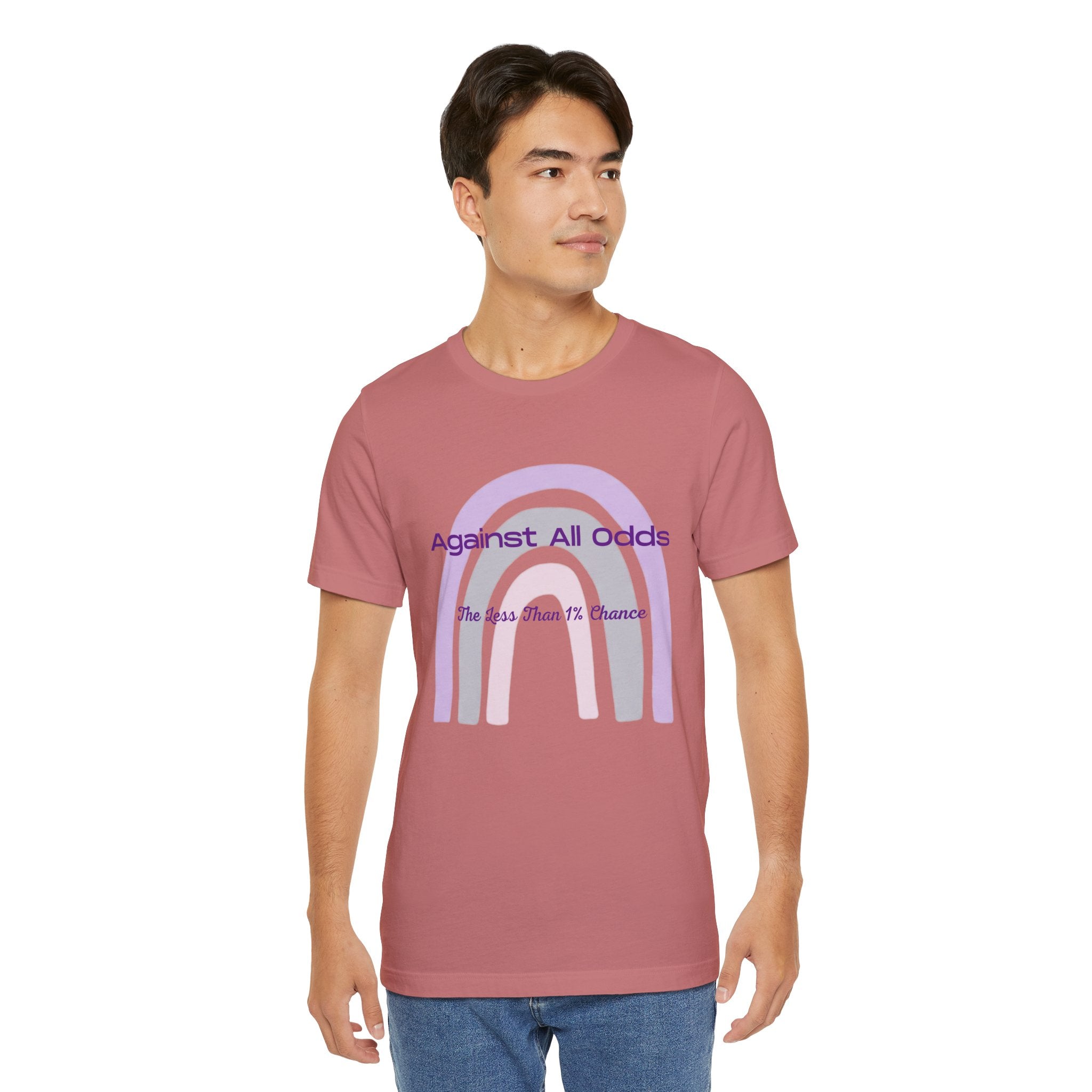 T-Shirt — "Against All Odds" Lavender Rainbow Inspirational Tee