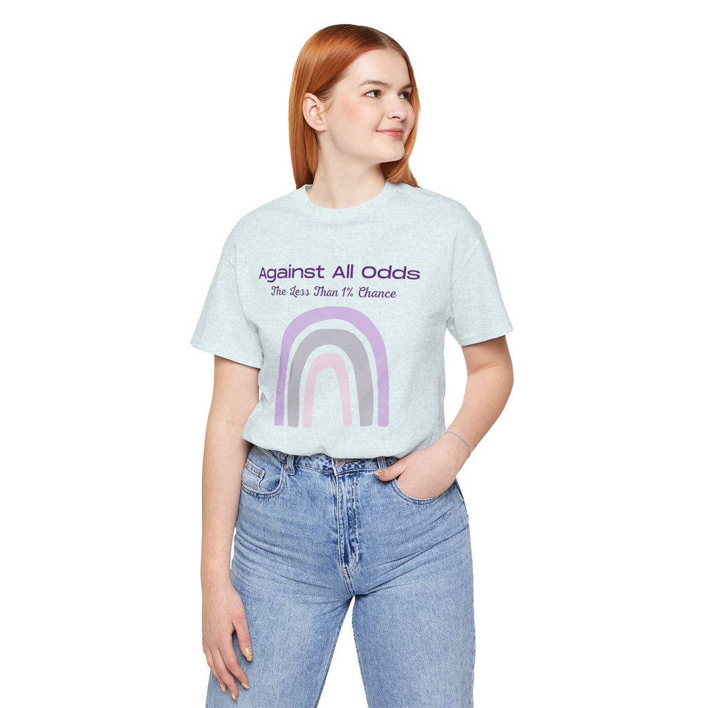 Against All Odds Rainbow Tee – Inspirational Pastel Graphic Shirt