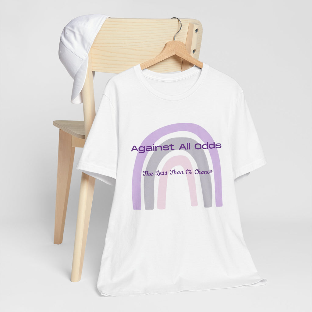 T-Shirt — "Against All Odds" Lavender Rainbow Inspirational Tee