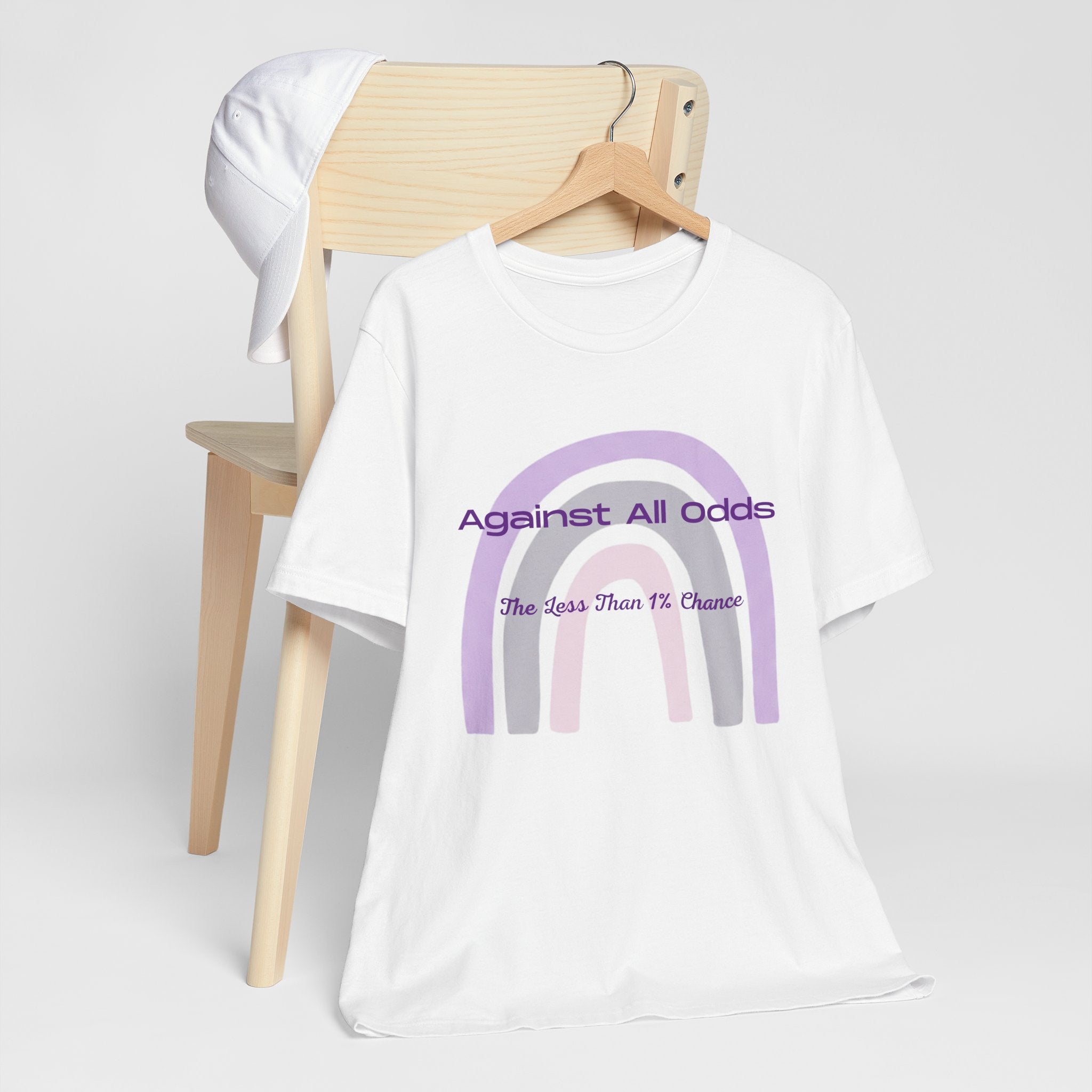 T-Shirt — "Against All Odds" Lavender Rainbow Inspirational Tee