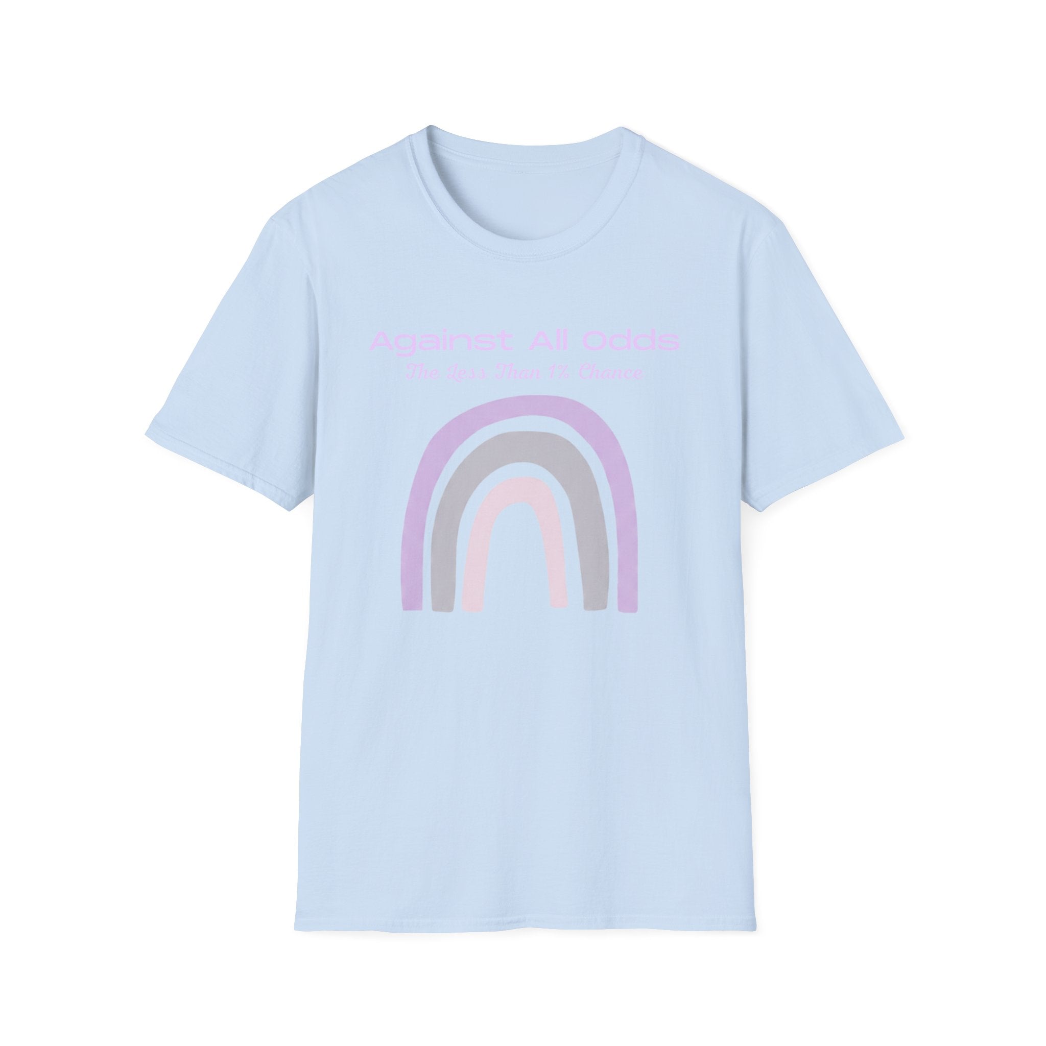 Against All Odds Rainbow T-Shirt — Pastel Inspirational Tee