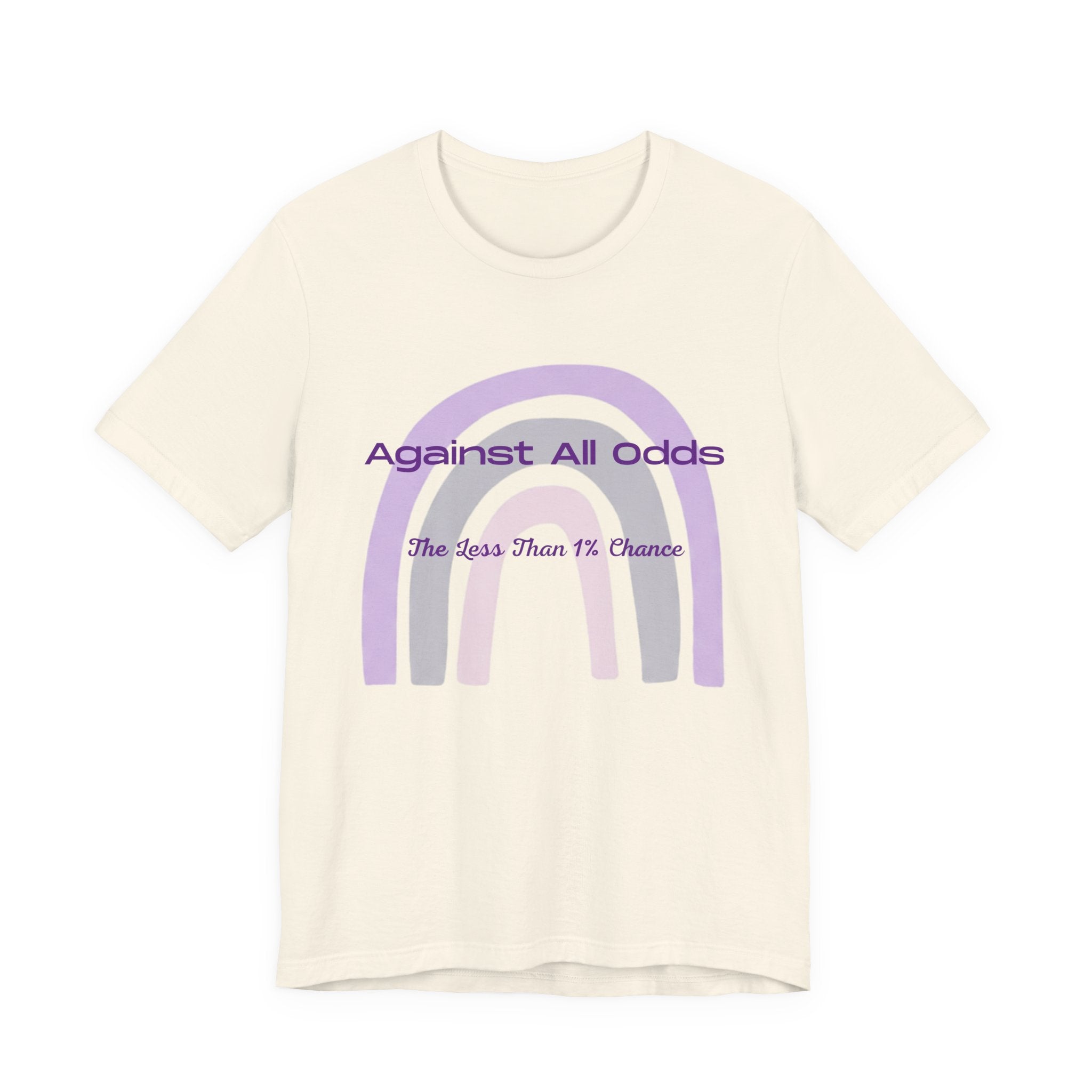 T-Shirt — "Against All Odds" Lavender Rainbow Inspirational Tee
