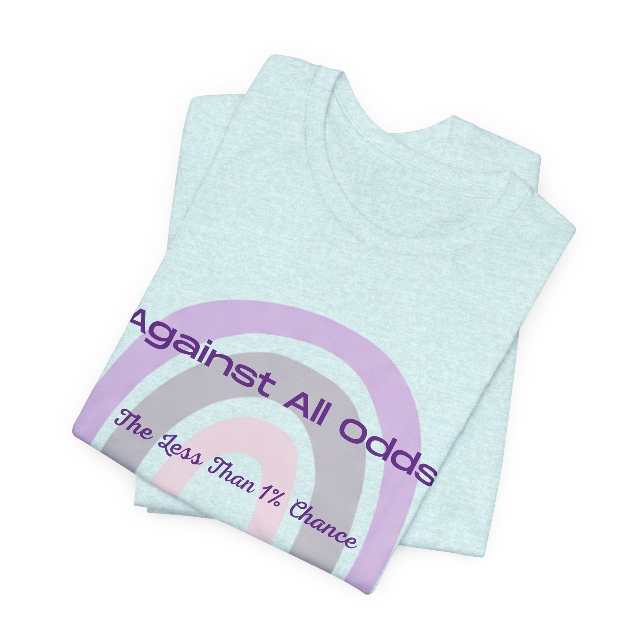 T-Shirt — "Against All Odds" Lavender Rainbow Inspirational Tee