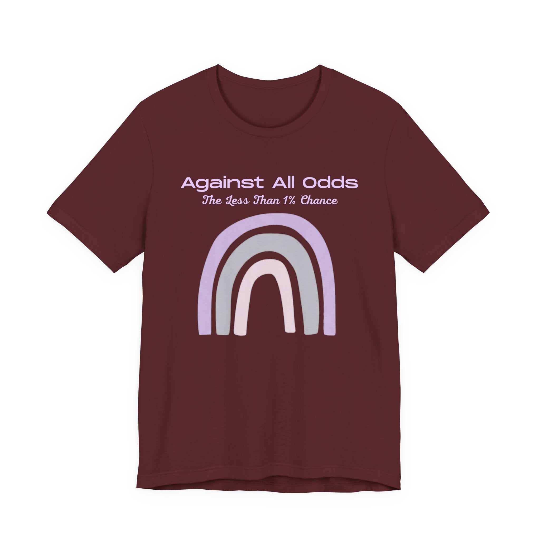 Against All Odds Rainbow Tee — Pastel Inspirational Graphic T-Shirt