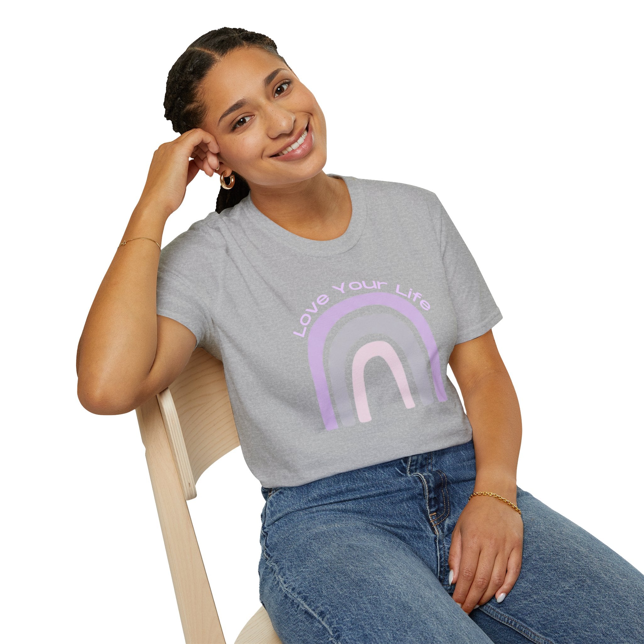 Love Your Life Rainbow T-Shirt — Pastel Retro Positive Tee