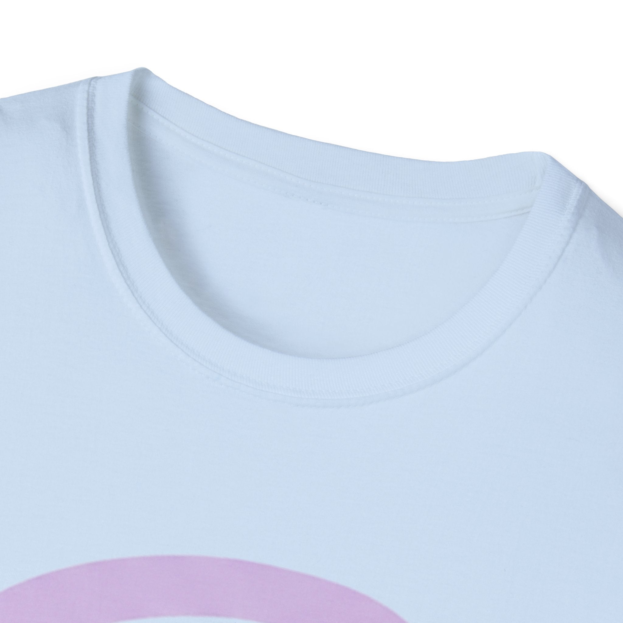 Pastel Rainbow T-Shirt — Minimal Lavender & Grey Rainbow Tee