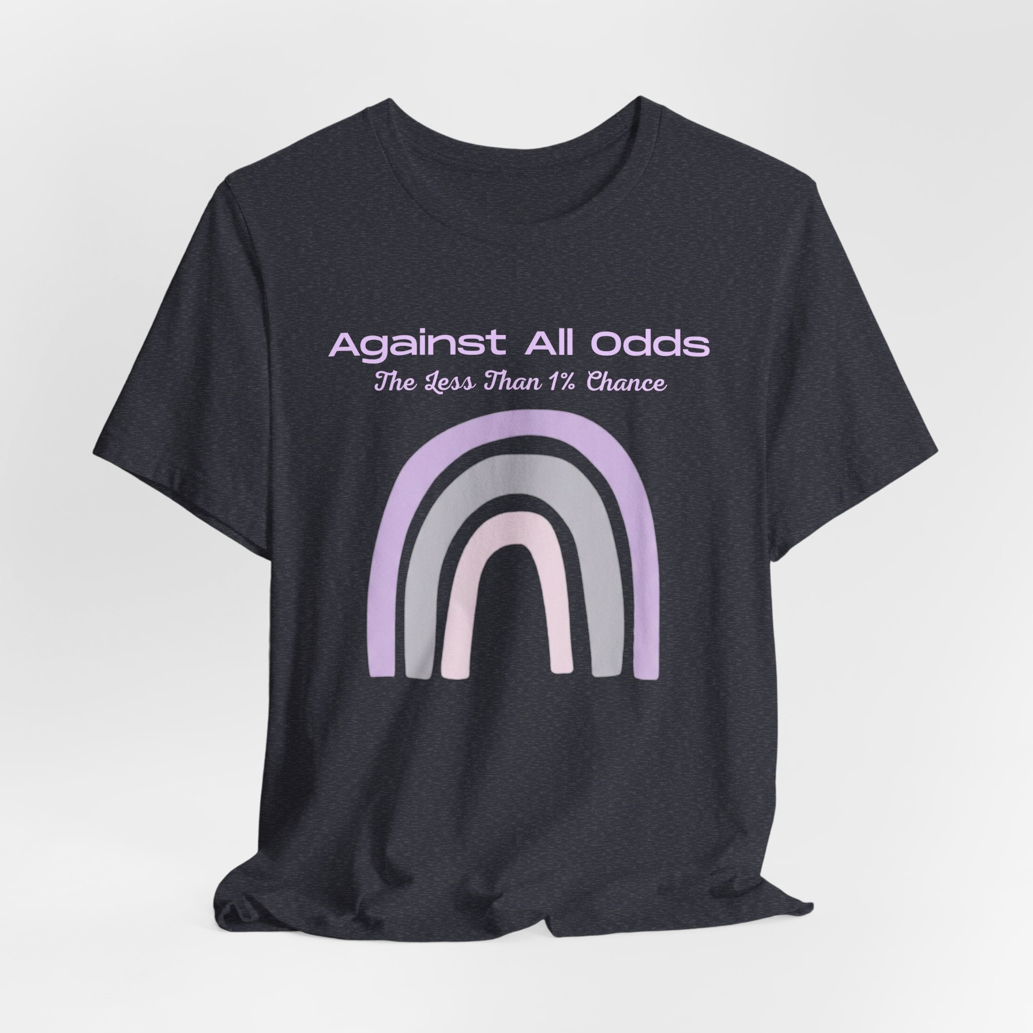 Against All Odds Rainbow Tee — Pastel Inspirational Graphic T-Shirt