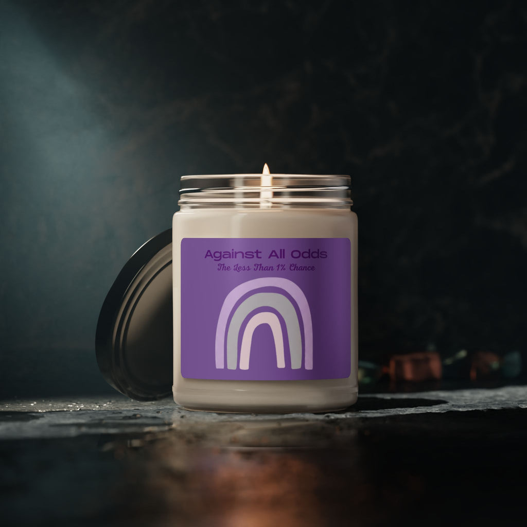 Against All Odds Purple Rainbow Soy Candle — 9oz Scented Jar (The Less Than 1% Chance)