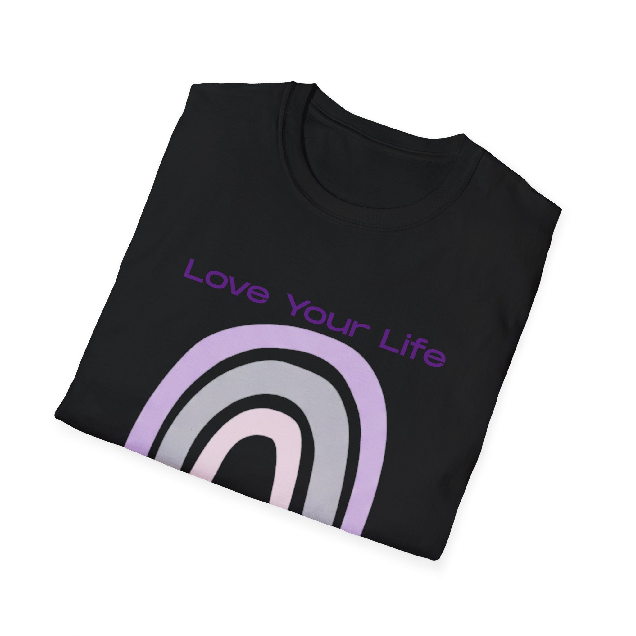 Love Your Life Rainbow T-Shirt — Soft Pastel Everyday Tee