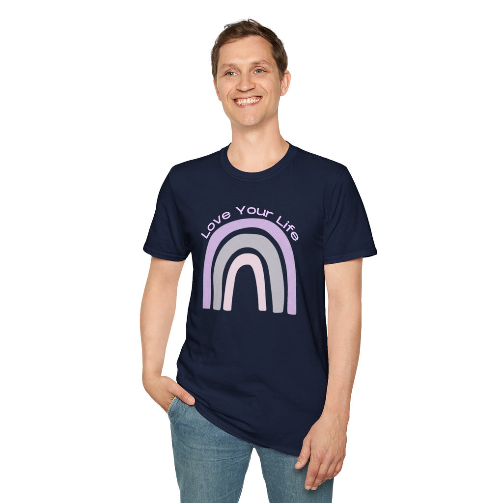 Love Your Life Rainbow T-Shirt — Pastel Retro Positive Tee