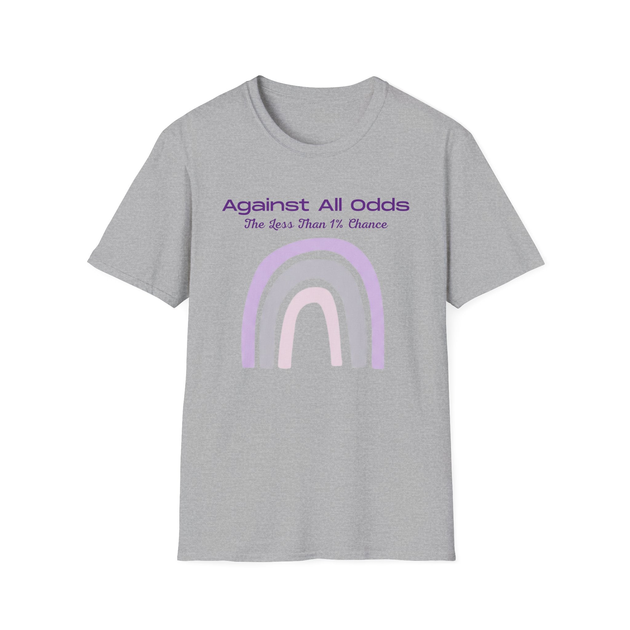 Against All Odds Rainbow T-Shirt – Inspirational 'The Less Than 1% Chance' Design