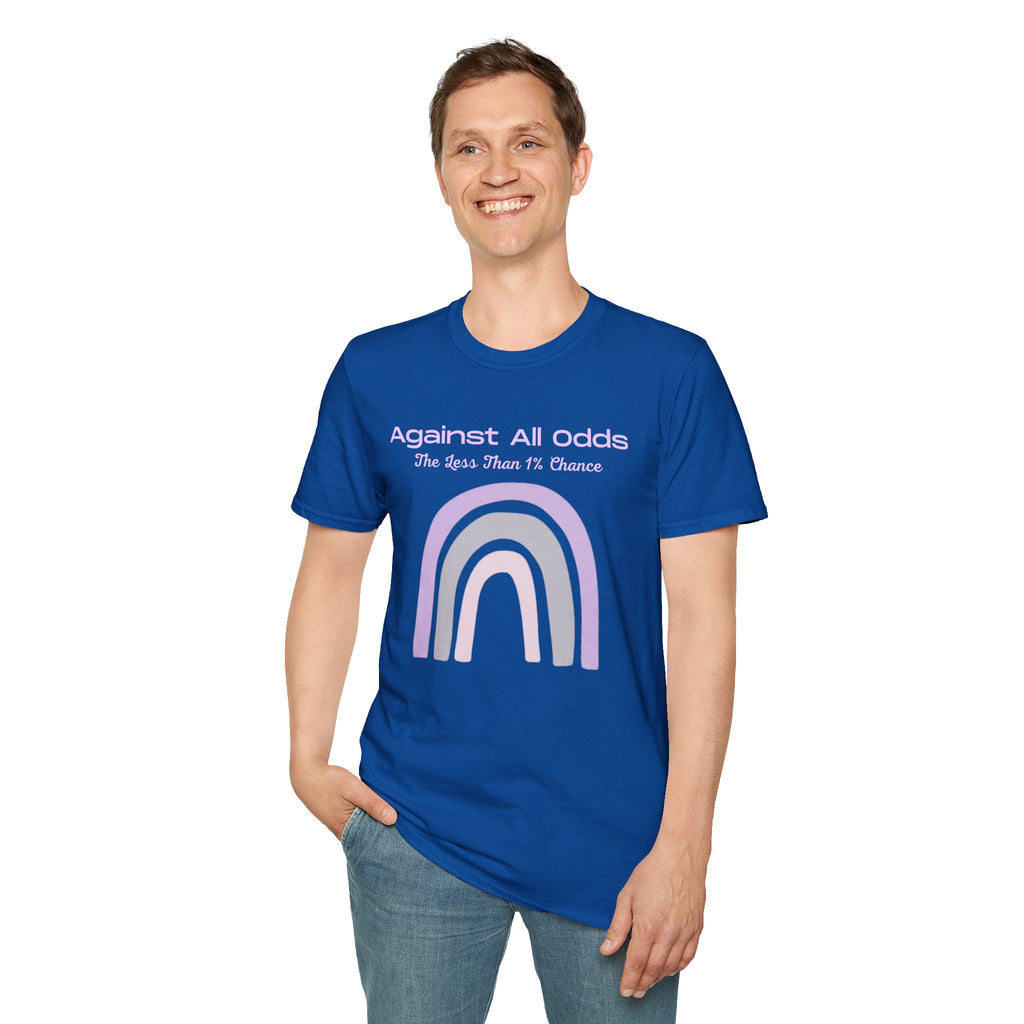 Against All Odds Rainbow T-Shirt — Pastel Inspirational Tee