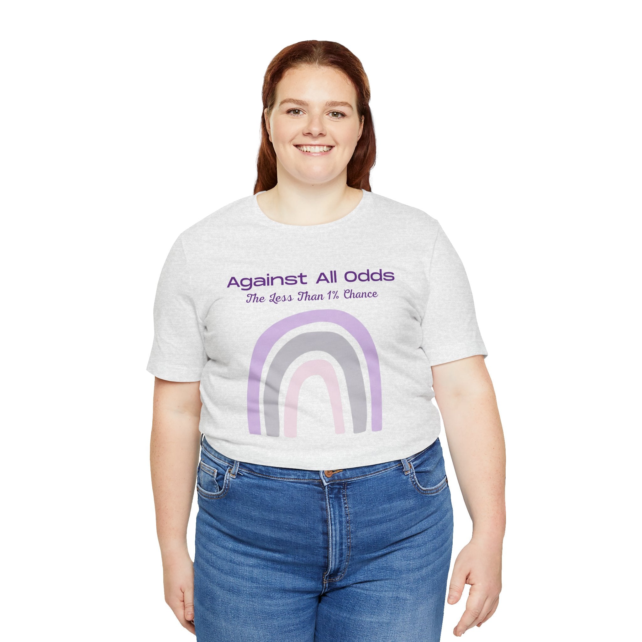 Against All Odds Rainbow Tee – Inspirational Pastel Graphic Shirt