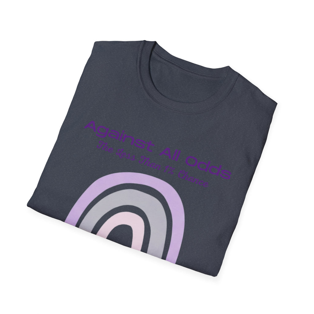 Against All Odds Rainbow T-Shirt – Inspirational 'The Less Than 1% Chance' Design
