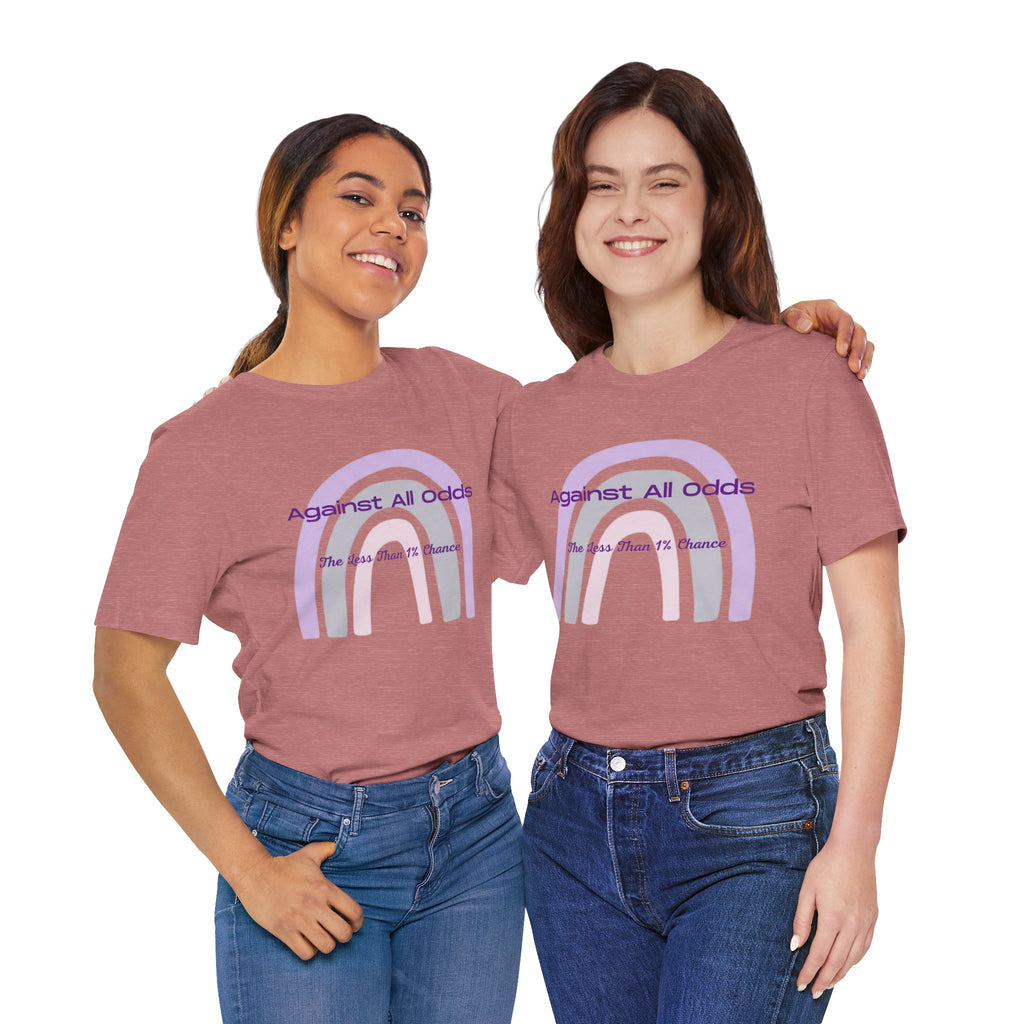 T-Shirt — "Against All Odds" Lavender Rainbow Inspirational Tee