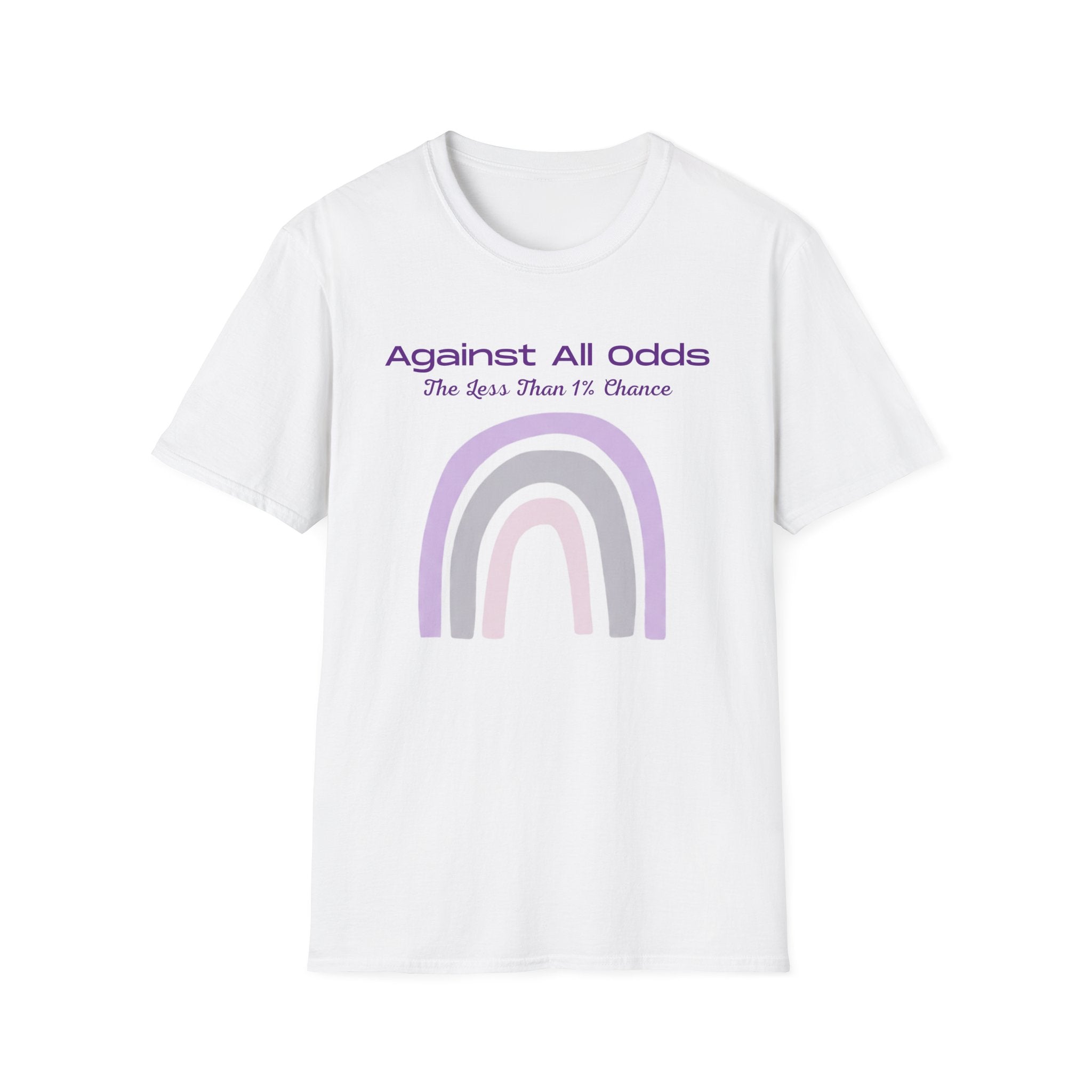 Against All Odds Rainbow T-Shirt – Inspirational 'The Less Than 1% Chance' Design