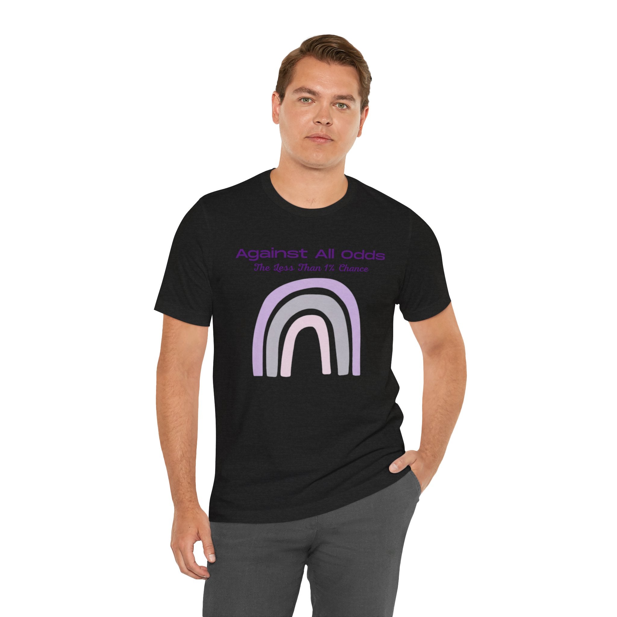 Against All Odds Rainbow Tee – Inspirational Pastel Graphic Shirt
