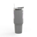 40oz Insulated Travel Mug — Pastel Rainbow "Against All Odds: The Less Than 1% Chance" Design