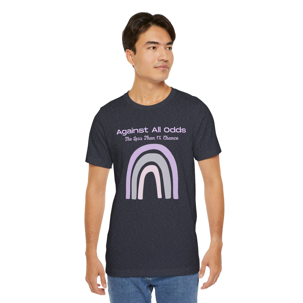 Against All Odds Rainbow Tee — Pastel Inspirational Graphic T-Shirt