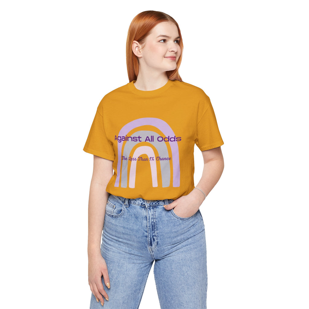 T-Shirt — "Against All Odds" Lavender Rainbow Inspirational Tee
