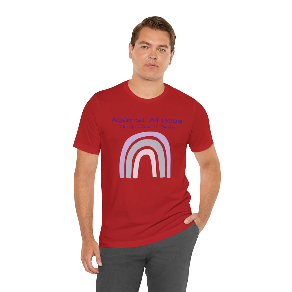 Against All Odds Rainbow Tee – Inspirational Pastel Graphic Shirt