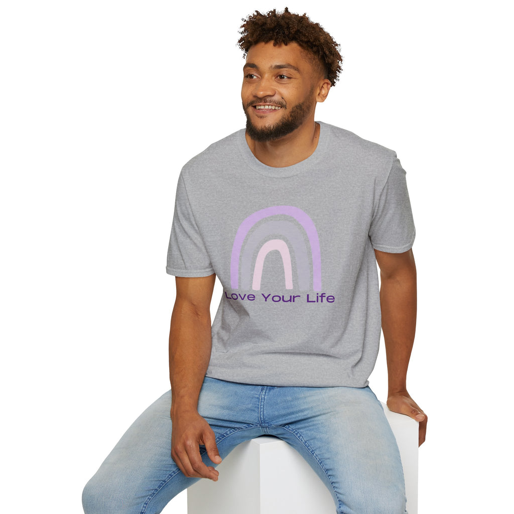 Love Your Life Rainbow T-Shirt — Pastel Positive Affirmation Tee
