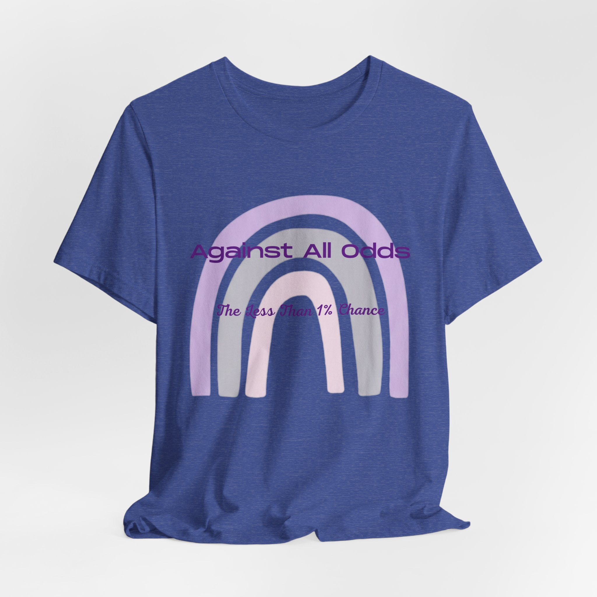 T-Shirt — "Against All Odds" Lavender Rainbow Inspirational Tee