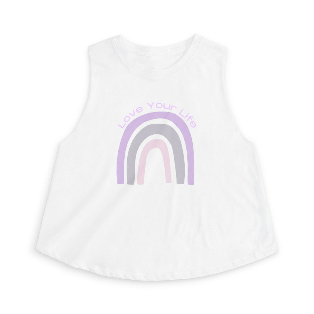 Love Your Life Rainbow Crop Top — Pastel Positive Women's Tank