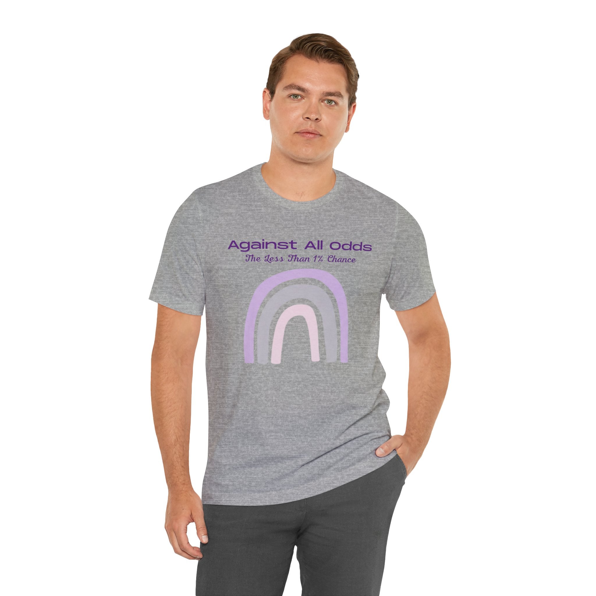 Against All Odds Rainbow Tee – Inspirational Pastel Graphic Shirt