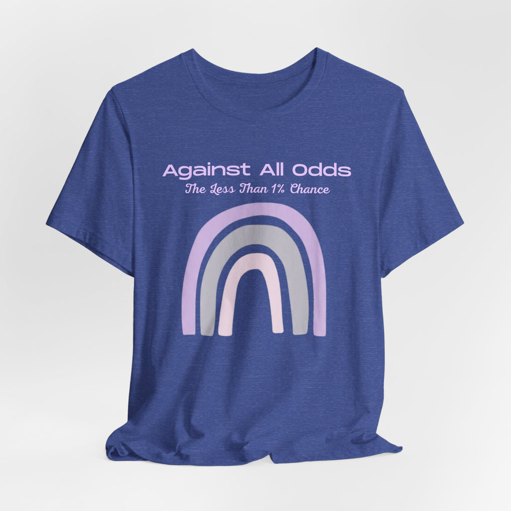Against All Odds Rainbow Tee — Pastel Inspirational Graphic T-Shirt