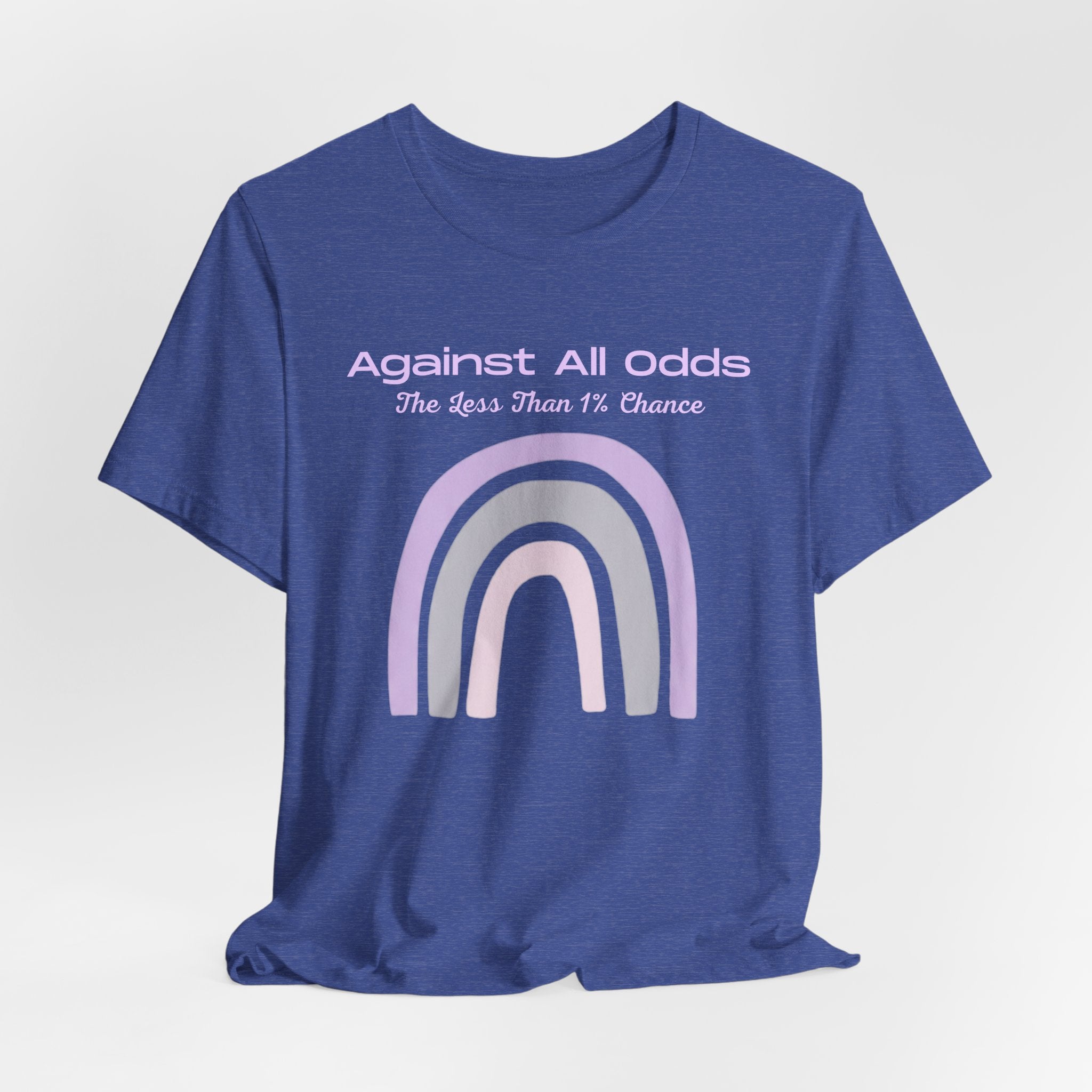 Against All Odds Rainbow Tee — Pastel Inspirational Graphic T-Shirt